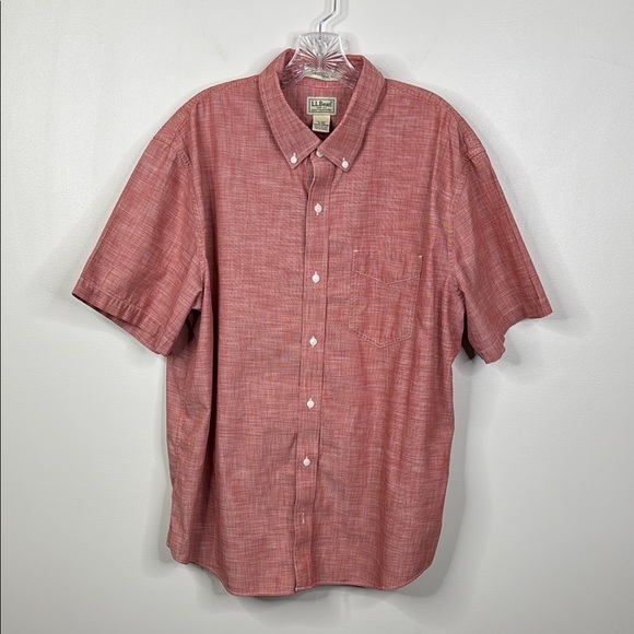 L.L. Bean Other - L.L. Bean Red Casual Button Down Shirt Traditional Fit Men's Size Extra Large